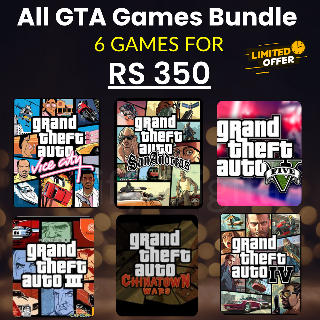 All Gta Games Bundle For PC & Mobile Phone