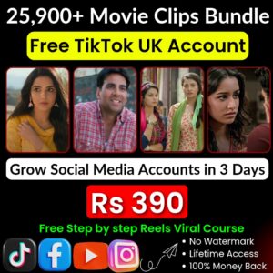 25,900+ Movie Clips Bundle Free TikTok UK Account